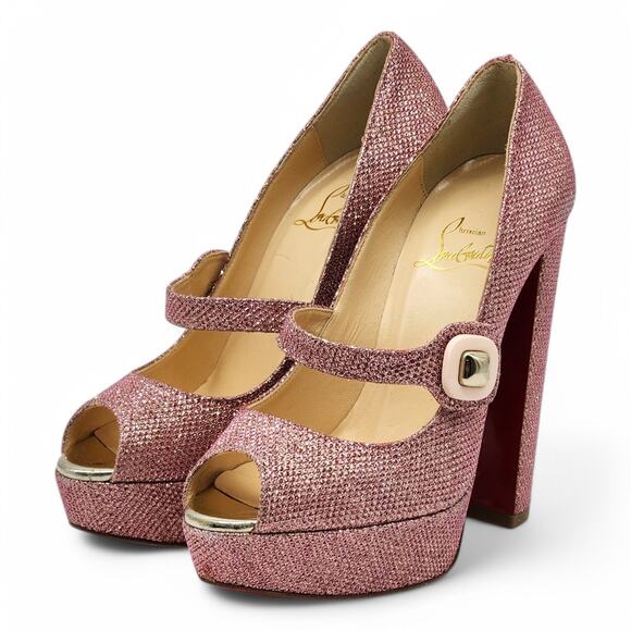 Christian Louboutin Bibibop Platform Peep Toe Pumps 140 - Pink 36 5.5US $895 NWB - Picture 1 of 11